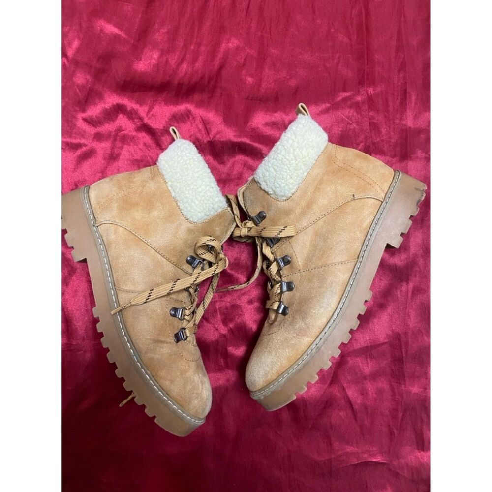 Cliffs By White Mountain Sabine Tan Winter Boots with Shearling Size 10